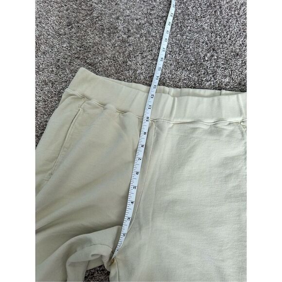 American Giant Cotton French Terry Straight Wide Leg Sweatpants Cream Women’s L - Picture 9 of 11
